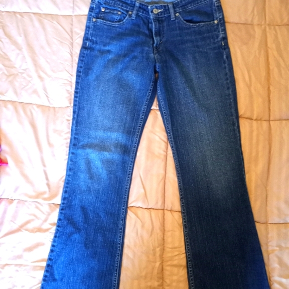 Levi's women's super low cut jeans.